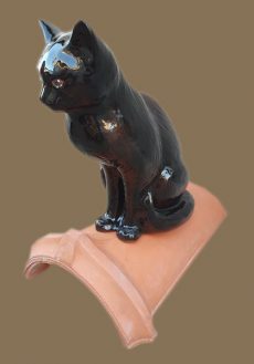 Dachrinnenkatze Katze Dachfigur Kupfer Zink Dachschmuck Kupferfigur Dachrinne 